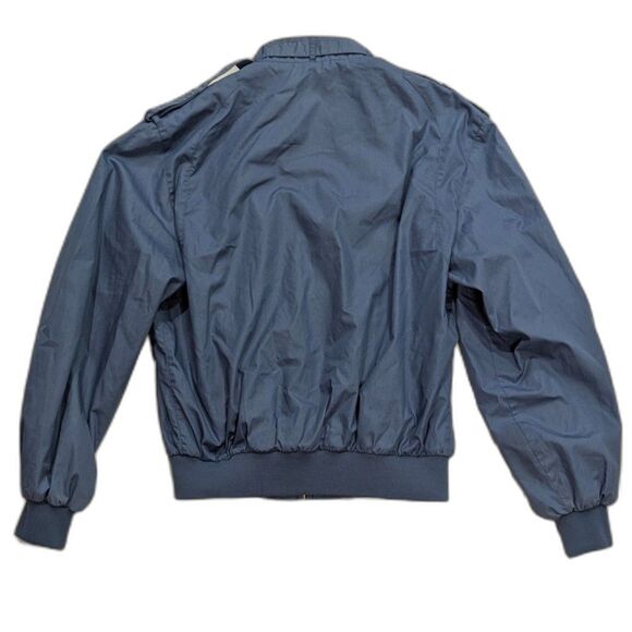 Members Only Jacket Mens 42 Blue Zip Vintage Retro Bomber - Picture 2 of 3